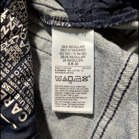 Gap Cheeky Straight Sky High ankle length blue denim jeans size 26, 2 regular - Picture 12 of 16